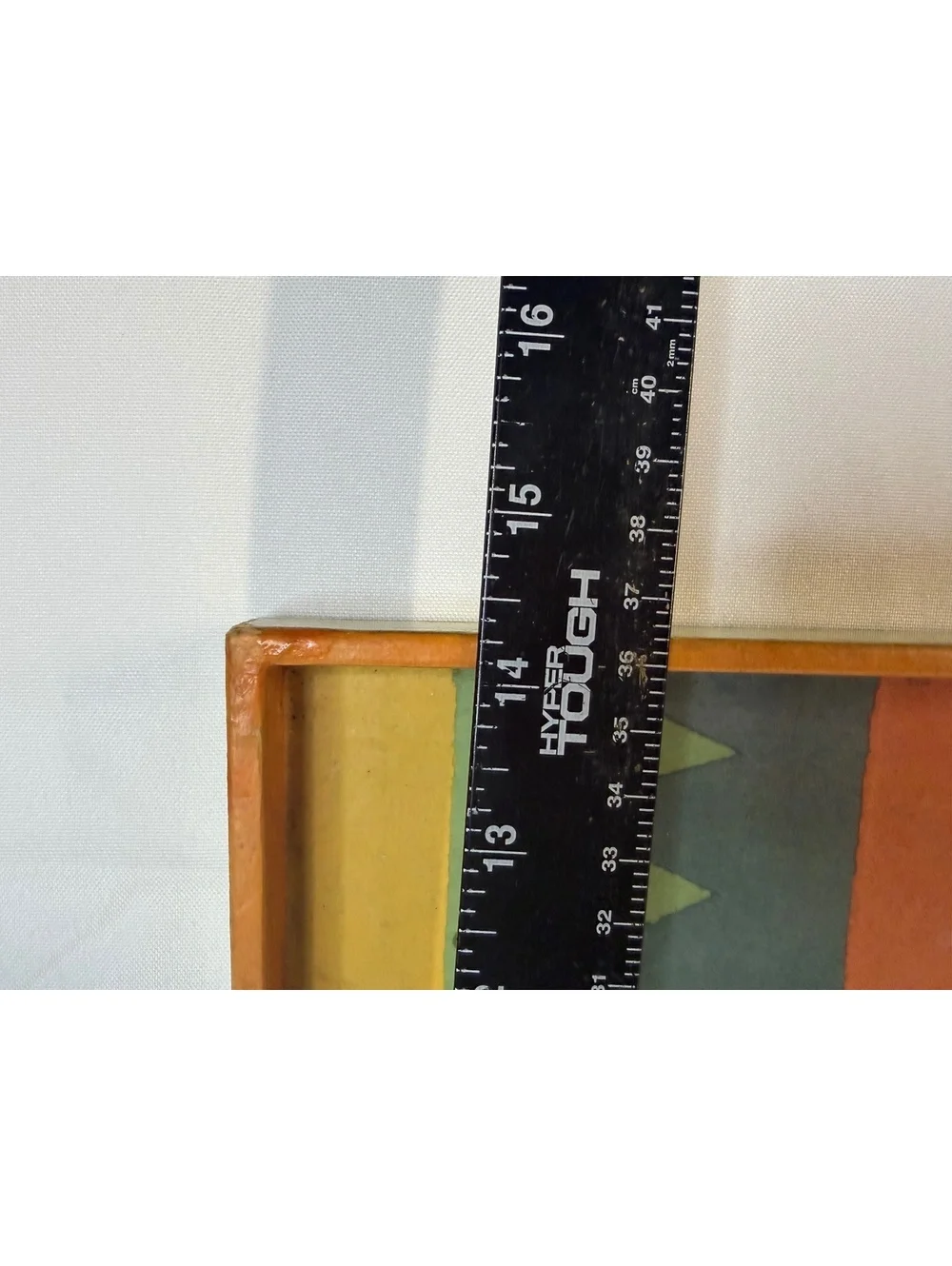 Vintage Colorful Abstract Patterned Wooden Serving Tray
